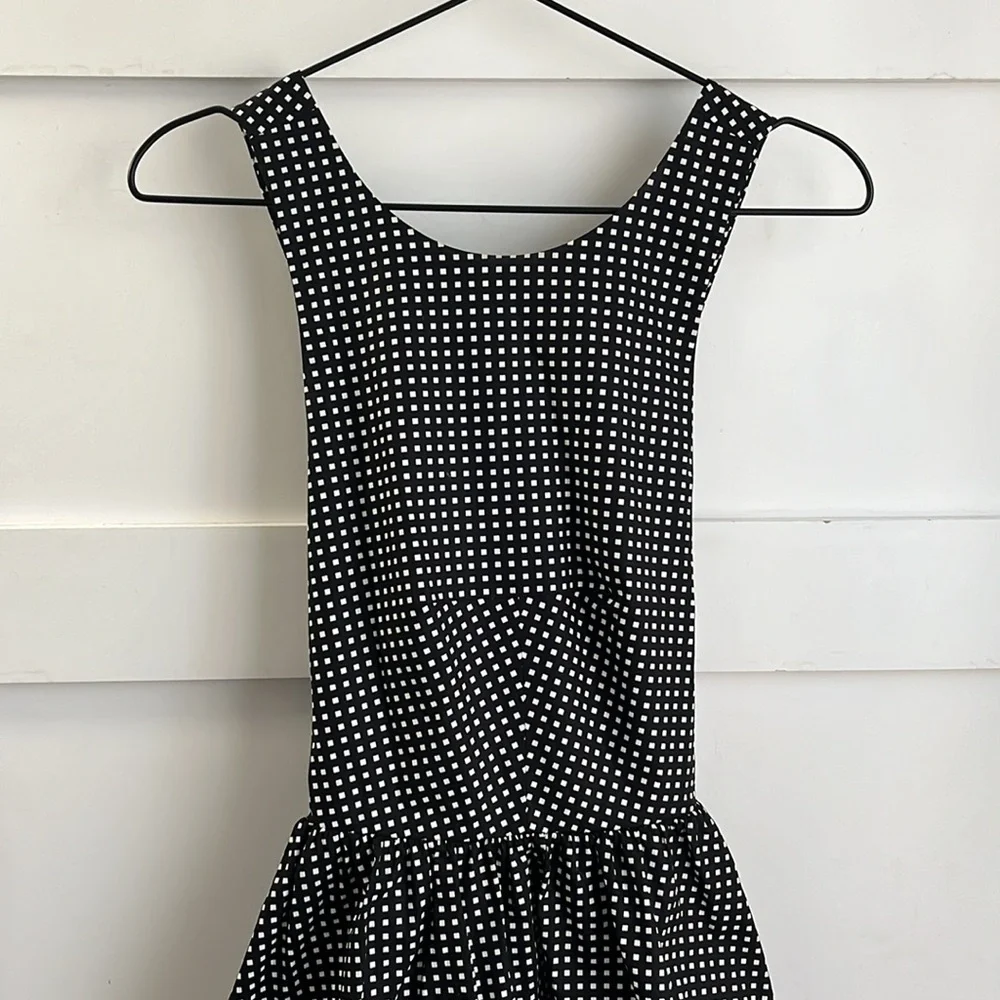 kate spade Black and White Polka Dot Sleeveless Fit-and-Flare Dress